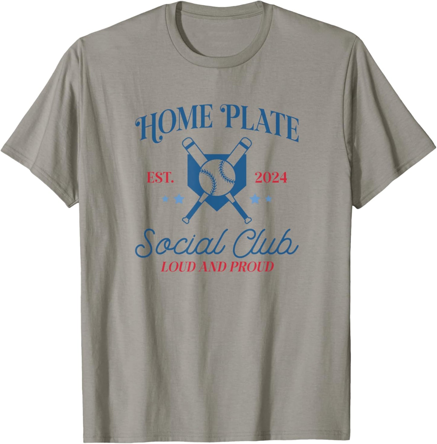Spring 2024 Season Cute Baseball Mom Home Plate Social Club T-Shirt - T-Shirt | Sand