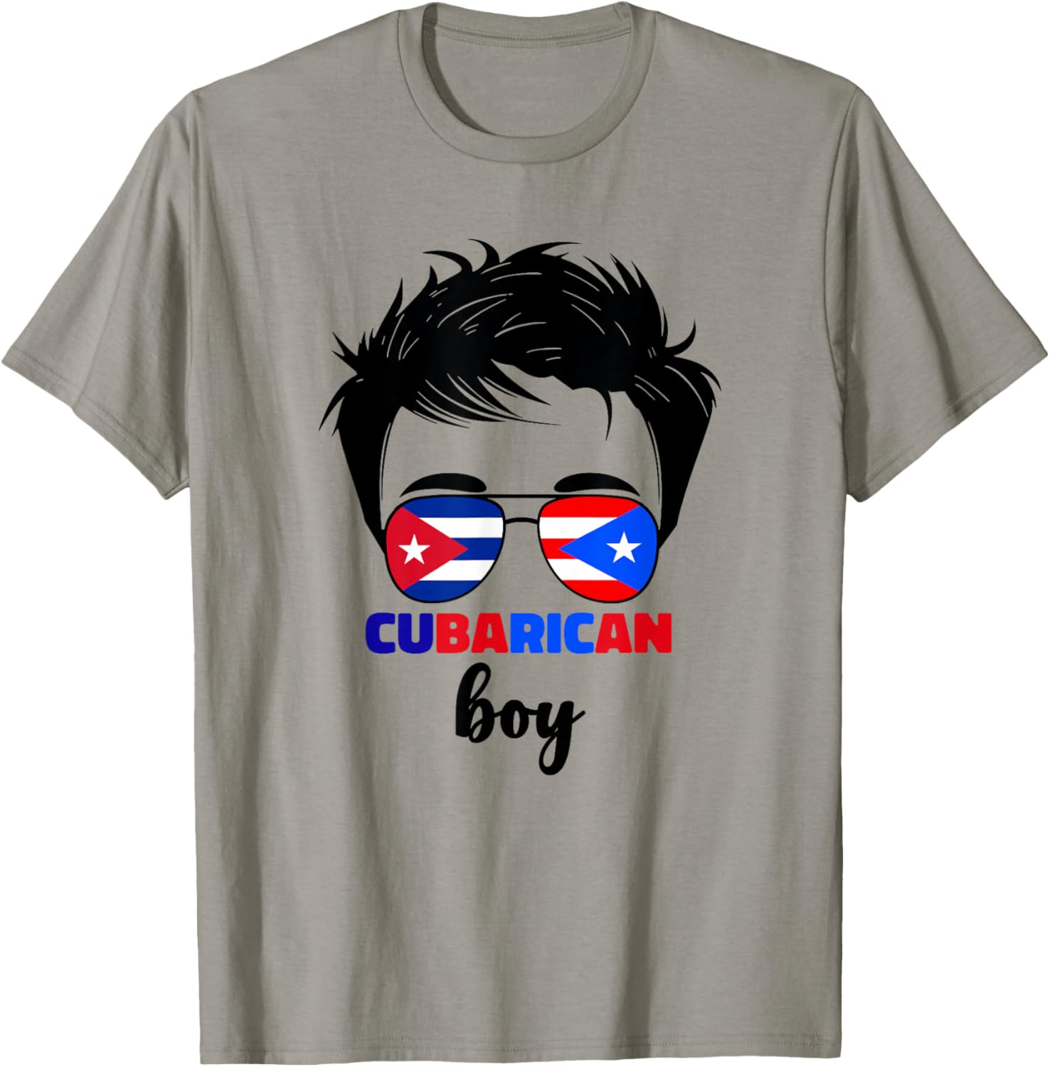 Half Cuban And Puerto Rican Rico Cuba Cubarican Kids Boys T-Shirt - T-Shirt | Sand