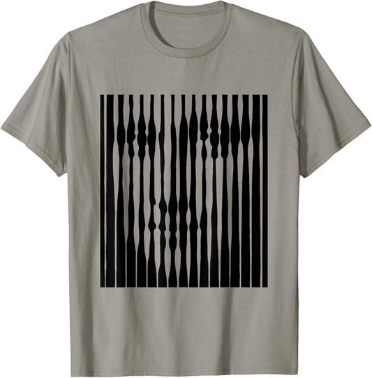 Mona Lisa Optical Art Enigmatic Smile Design for Art Lovers T-Shirt - T-Shirt | Sand