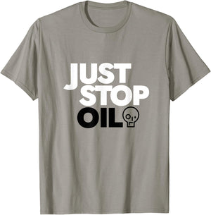 Official JUST STOP OIL SAVE THE EARTH ECO FRIENDLY T-Shirt - T-Shirt | Sand