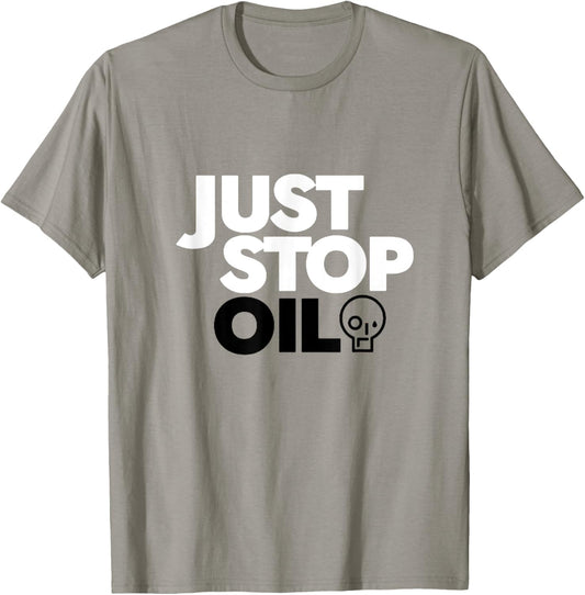 Official JUST STOP OIL SAVE THE EARTH ECO FRIENDLY T-Shirt - T-Shirt | Sand