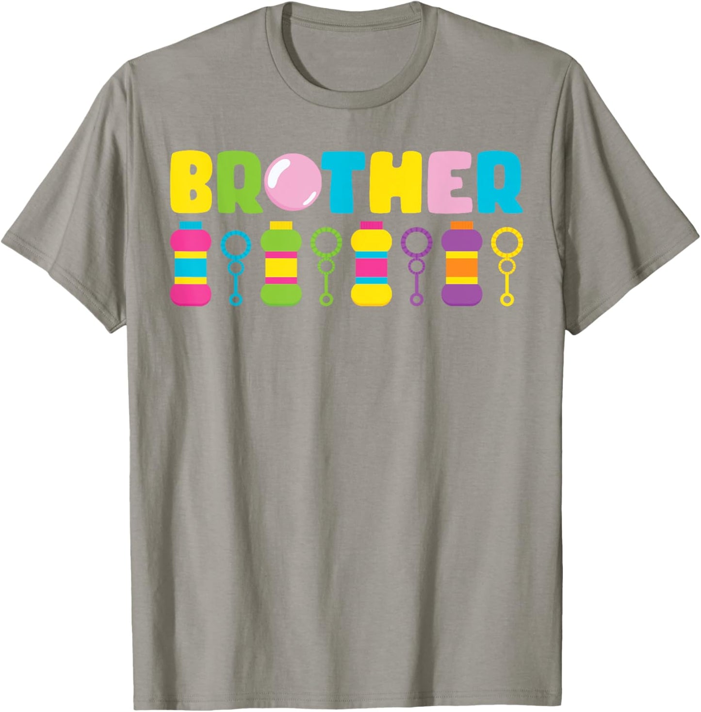 Brother Bubble Birthday Party Bubble Wands Themed Matching T-Shirt - T-Shirt | Sand