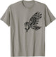 Falcon Abstract Haida Art Pacific Northwest Coast Bird T-Shirt - T-Shirt | Sand