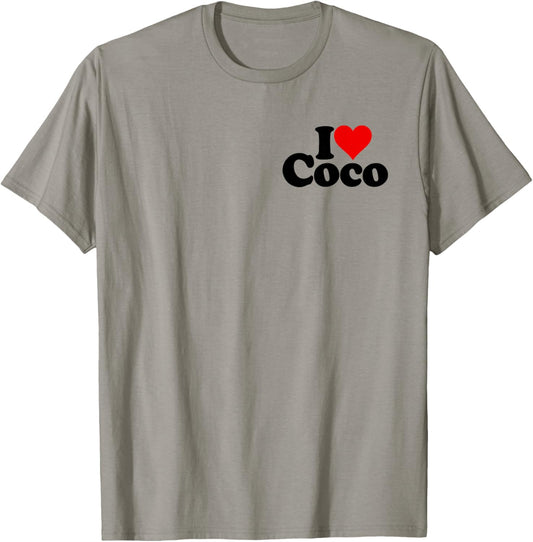I Love Heart Coco T-Shirt - T-Shirt | Sand