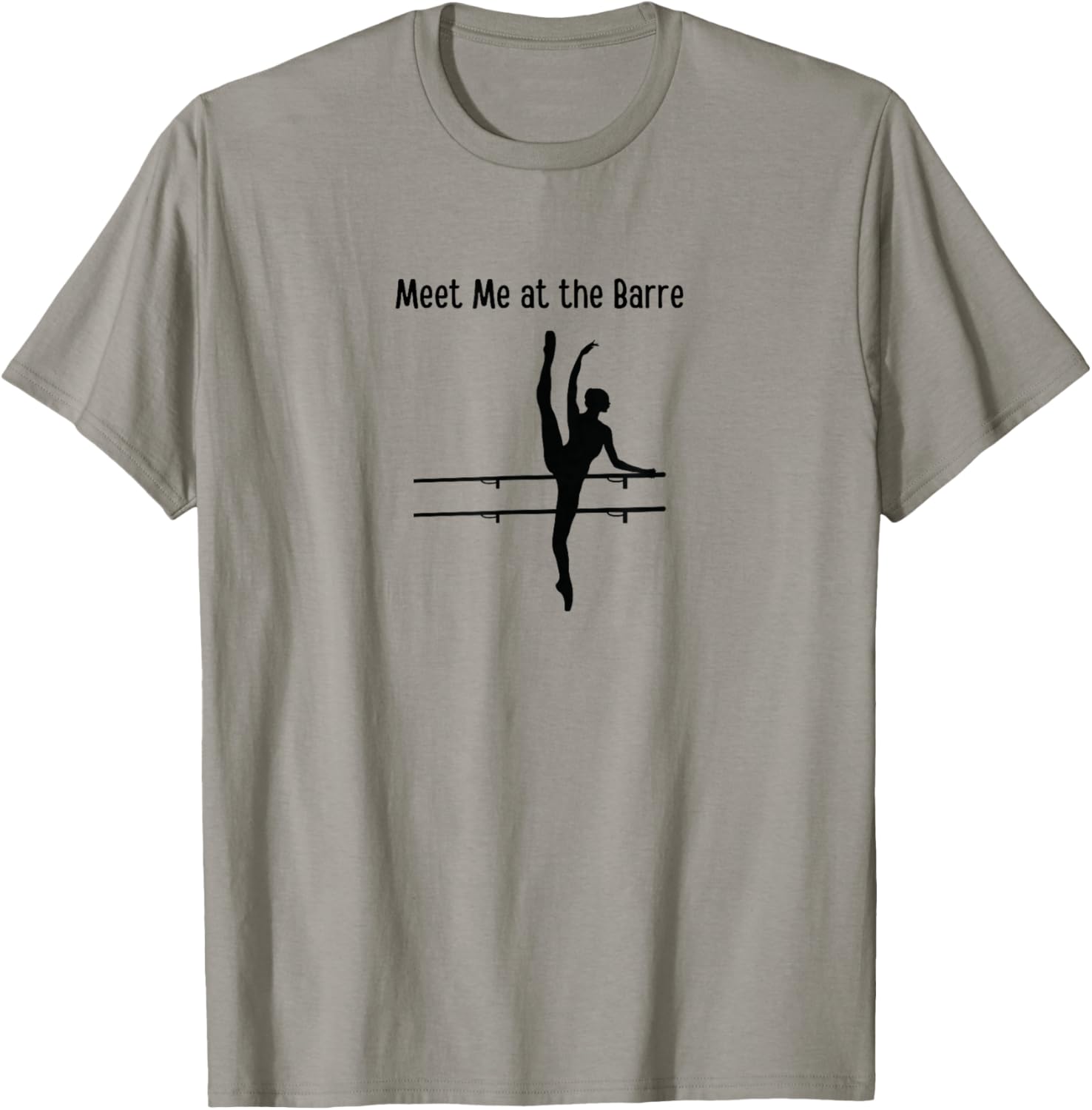MEET ME AT THE BARRE Ballerina Ballet Barre Dancer Graphic T-Shirt - T-Shirt | Sand