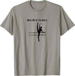 MEET ME AT THE BARRE Ballerina Ballet Barre Dancer Graphic T-Shirt - T-Shirt | Sand