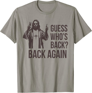 Guess Who's Back Back Again Happy Easter Jesus Christian T-Shirt - T-Shirt | Sand