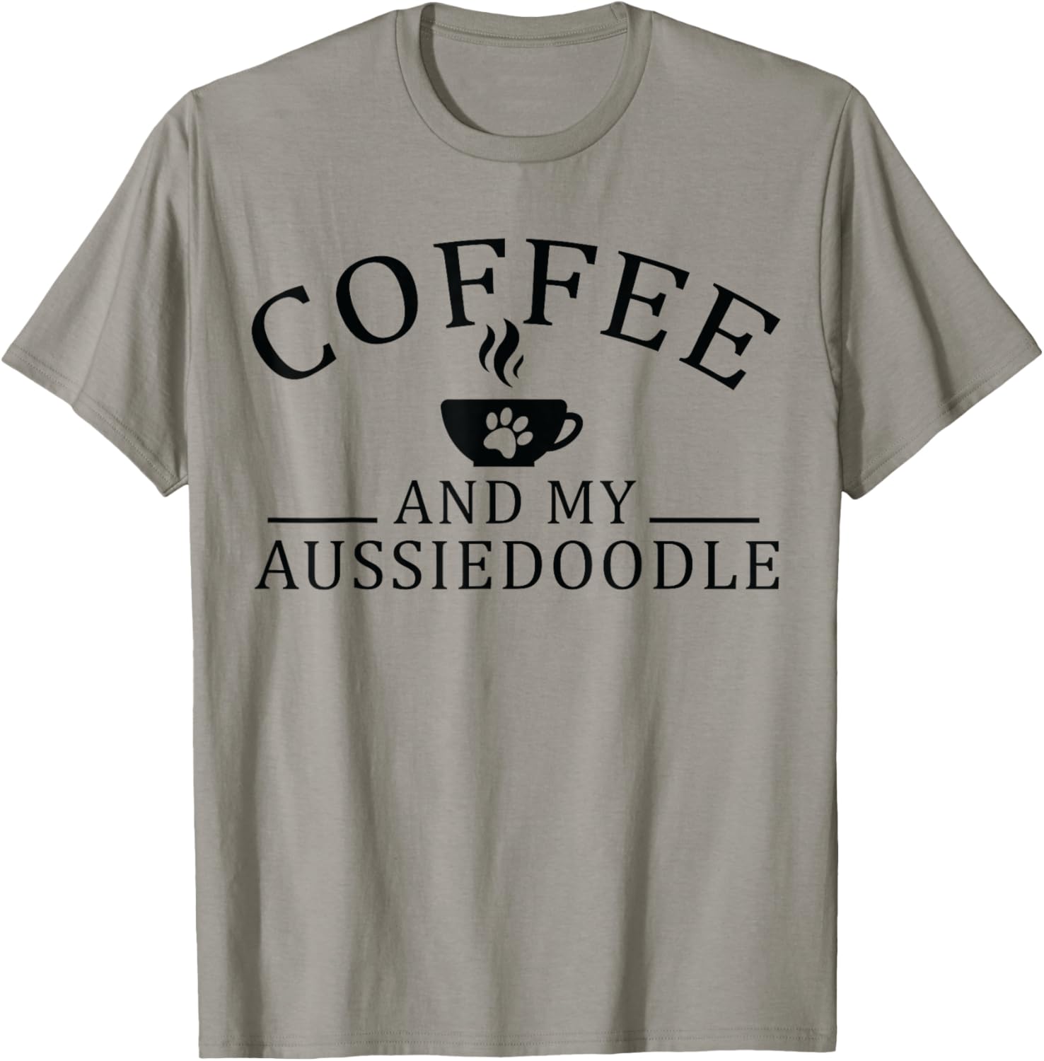 Aussiedoodle Dog And Coffee Women T-Shirt - T-Shirt | Sand