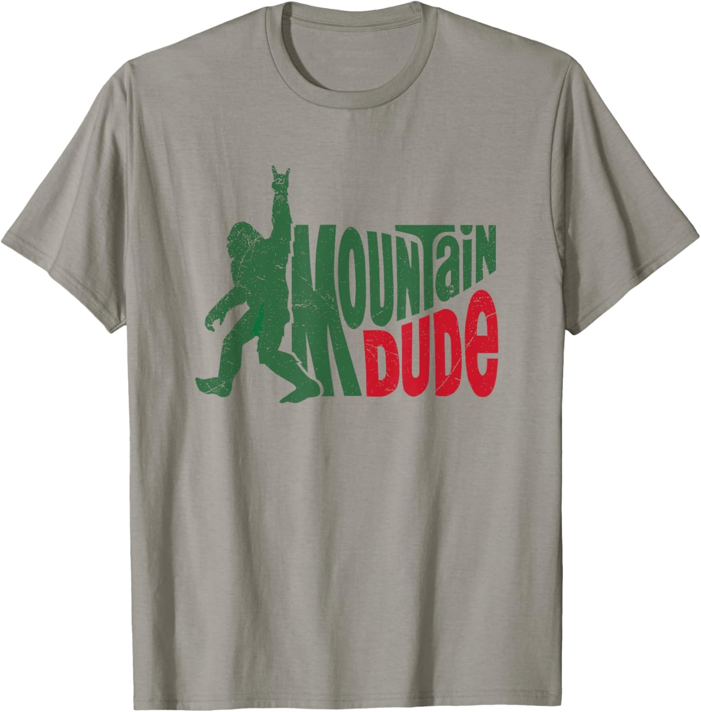 Mountain Dude Funny Bigfoot Sasquatch Hiking T-Shirt - T-Shirt | Sand