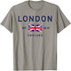 London Est AD 47 England UK Flag T-Shirt - T-Shirt | Sand