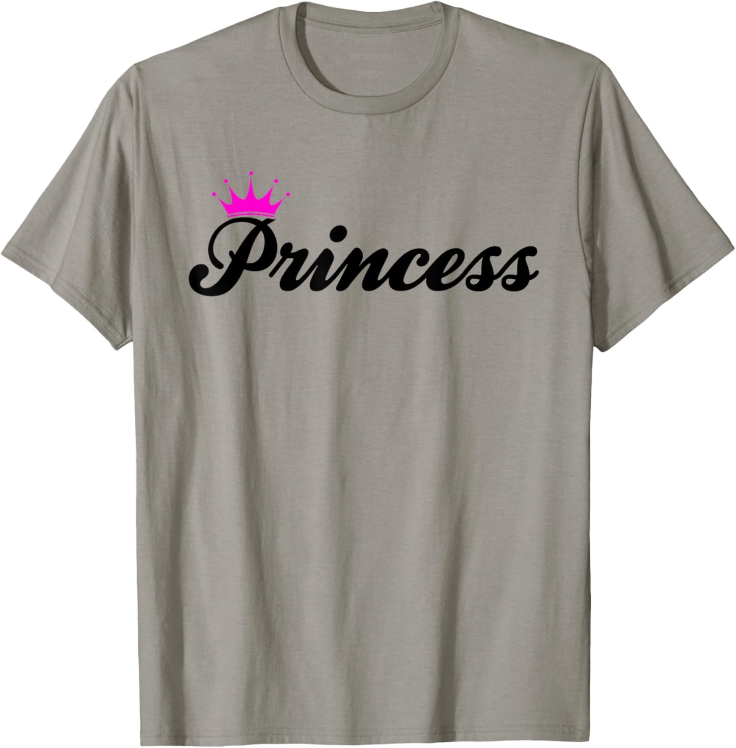 Cute Princess Pink Crown Funny Gifts: Girls Kids Women Party T-Shirt - T-Shirt | Sand
