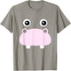 Kawaii Hippo Face Easy Animal Costume for Girls Adults T-Shirt - T-Shirt | Sand