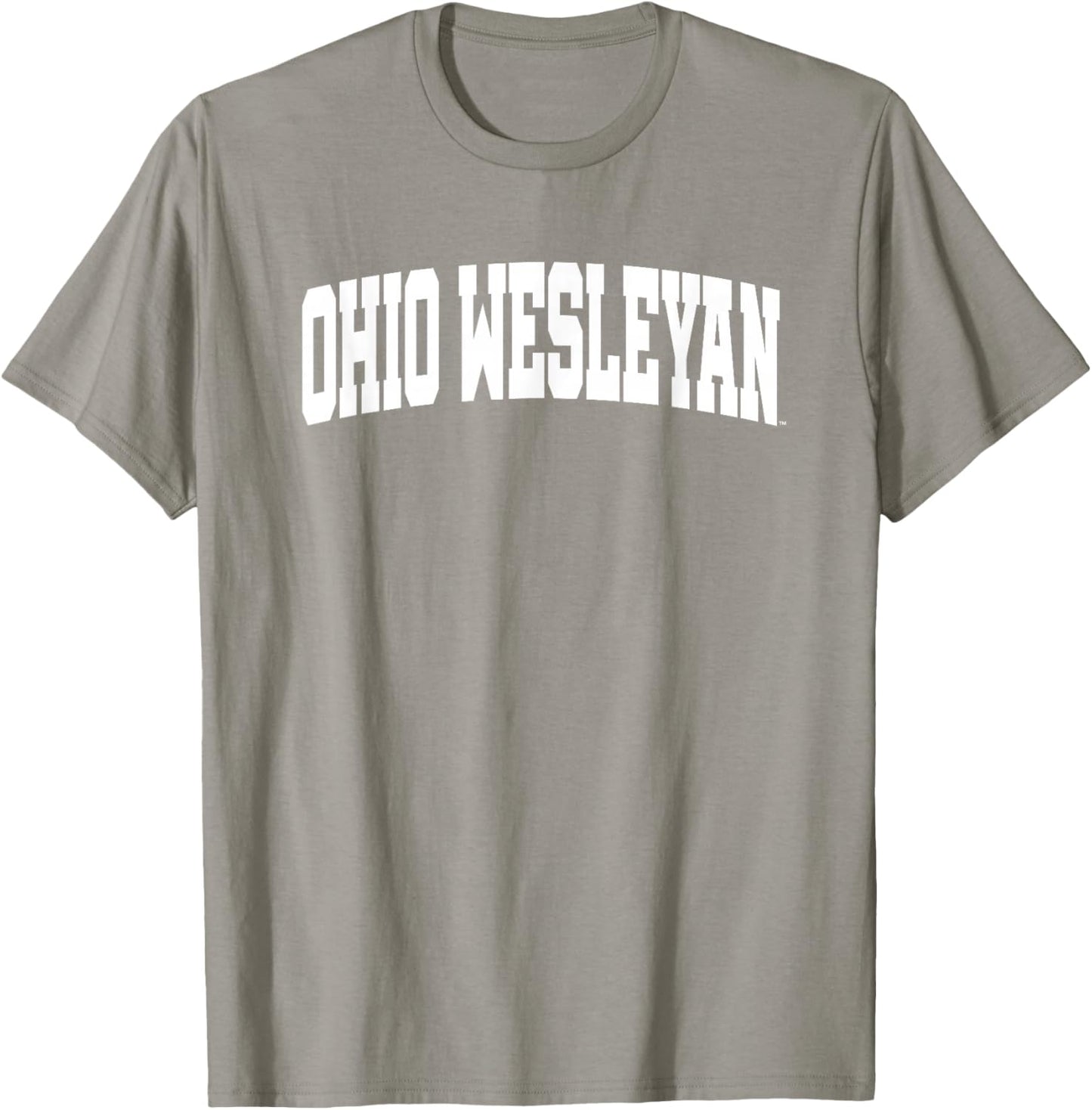 Ohio Wesleyan University Battling Bishops School Name Arch T-Shirt - T-Shirt | Sand