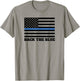 Back The Blue Police Support Thin Blue Line American Flag T-Shirt - T-Shirt | Sand