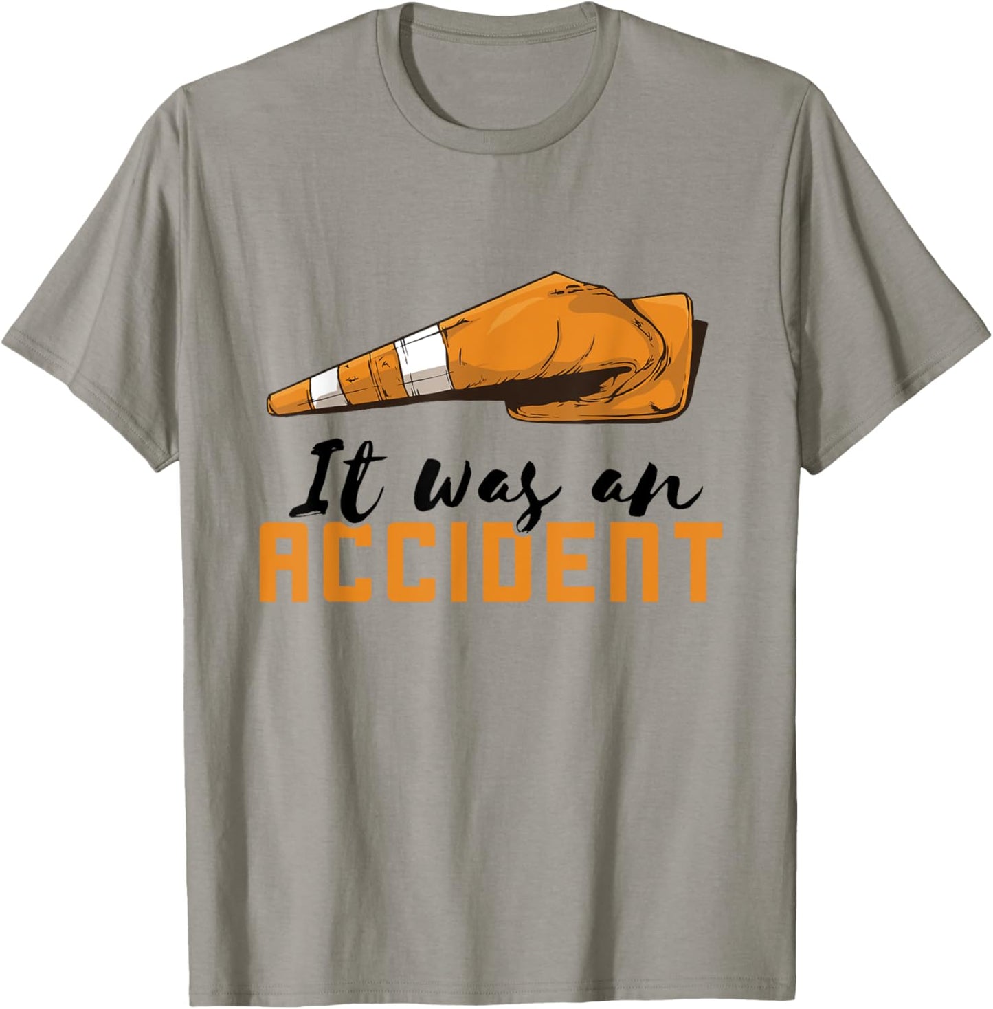 It Was An Accident Traffic Cone Costume Traffic Cone T-Shirt - T-Shirt | Sand