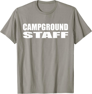 Campground Staff Funny Camping T Shirt Summer Vacation T-Shirt - T-Shirt | Sand