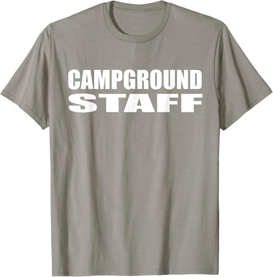 Campground Staff Funny Camping T Shirt Summer Vacation T-Shirt - T-Shirt | Sand