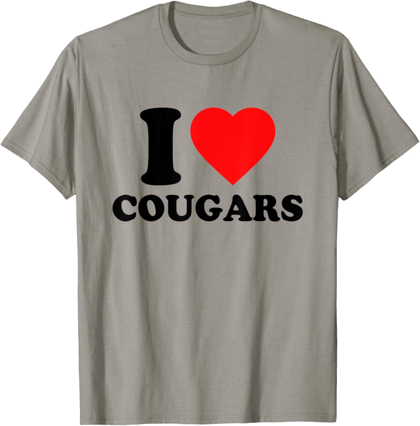 I Love Cougars Shirt - I Heart Cougars , white, S T-Shirt - T-Shirt | Sand
