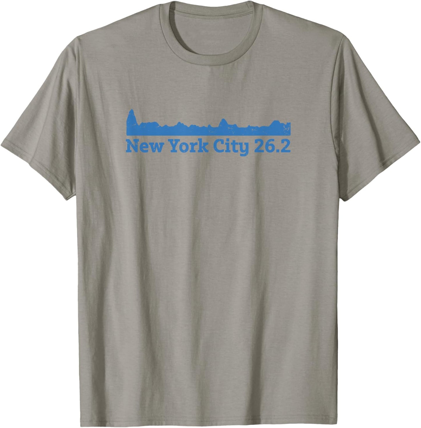 Run New York City Elevation Map 26.2 NYC T Shirt T-Shirt - T-Shirt | Sand