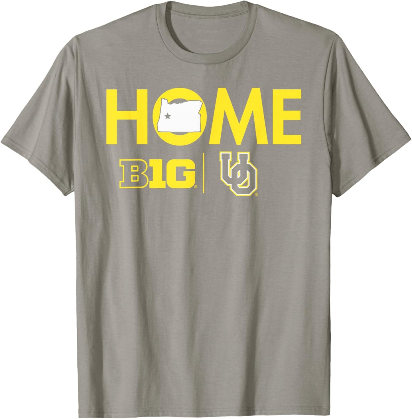 Oregon Ducks Big 10 Home Green Officially Licensed T-Shirt - T-Shirt | Sand