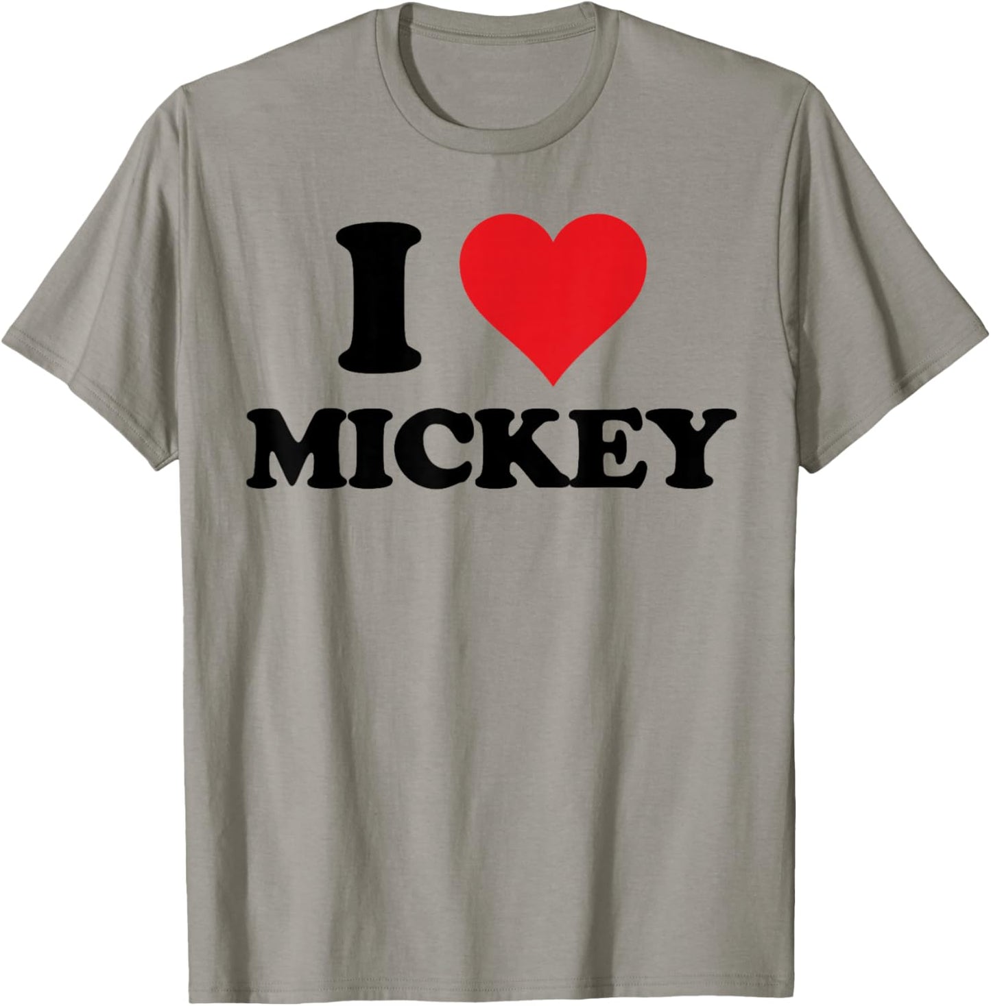 I Heart Mickey First Name I Love Custom Stuff T-Shirt - T-Shirt | Sand