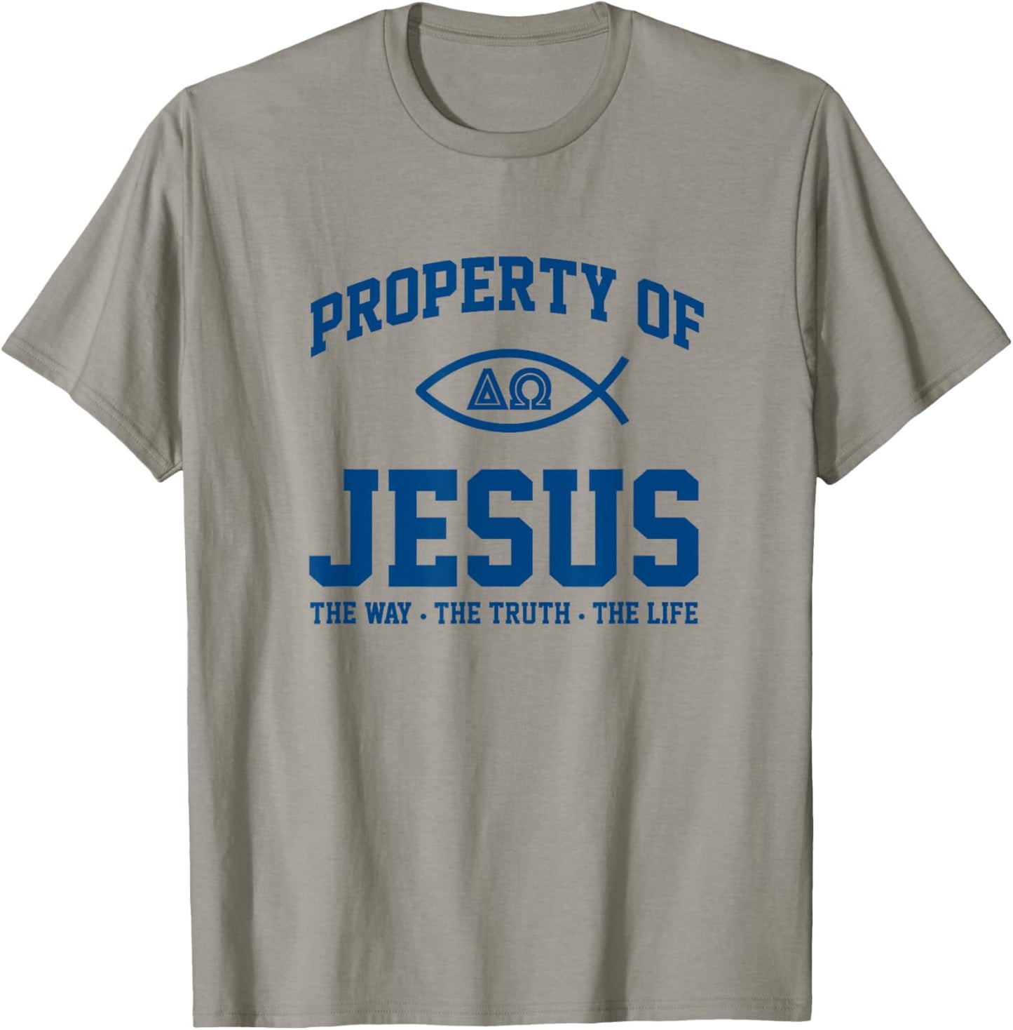 Christian Shirt - Property of Jesus Throwback Gym T-Shirt - T-Shirt | Sand