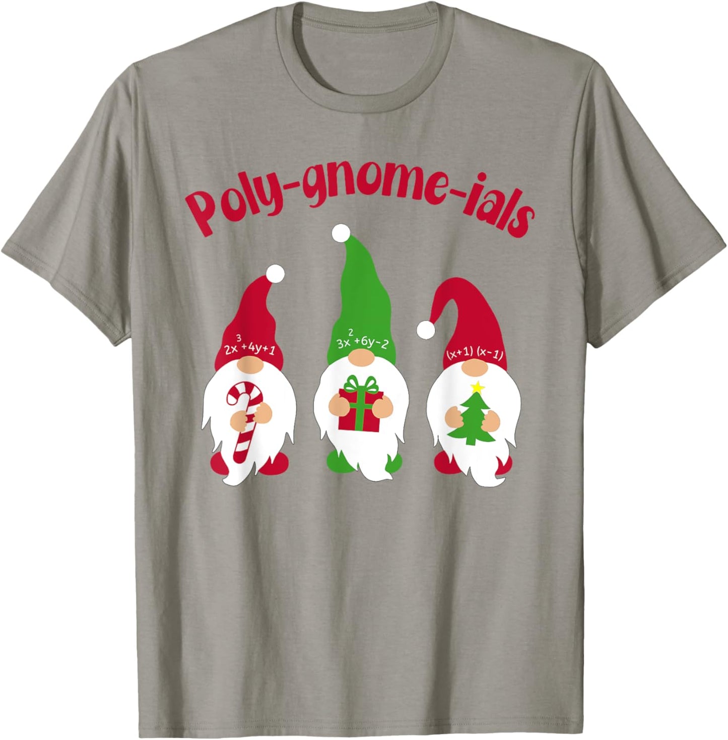 Funny Math Teacher Poly Gnome Ials Gnomes Math Pun Algebra T T-Shirt - T-Shirt | Sand
