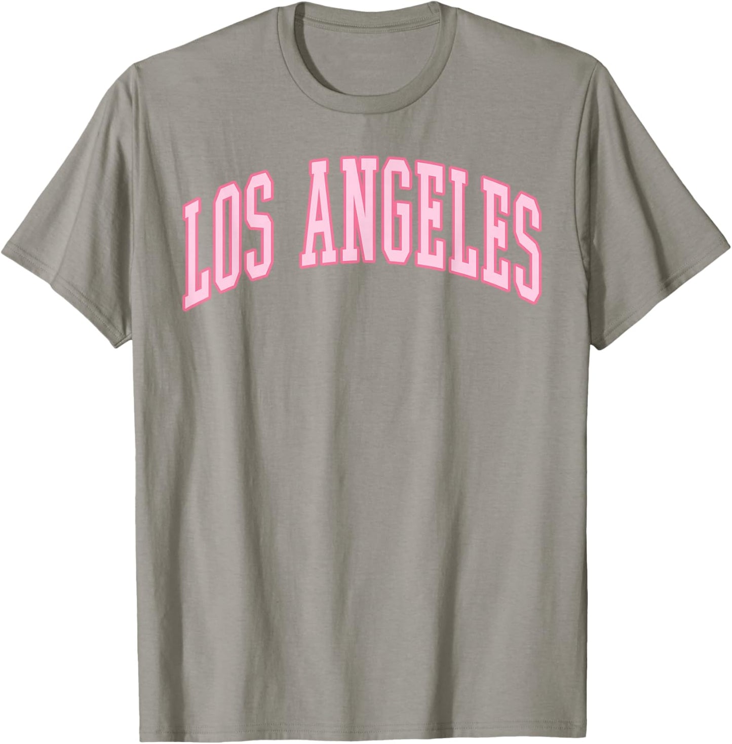 Los Angeles Vintage Preppy Varsity Pink Sports T-Shirt - T-Shirt | Sand