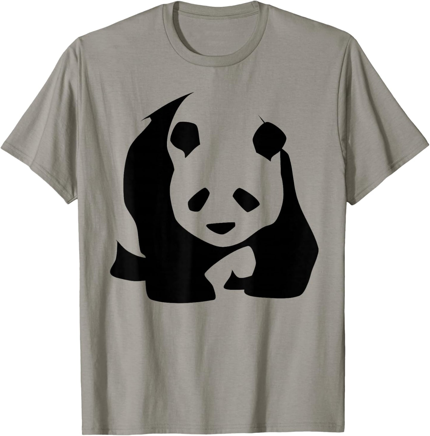 Panda Bear Lovers Minimalist Black and White China Wildlife T-Shirt - T-Shirt | Sand