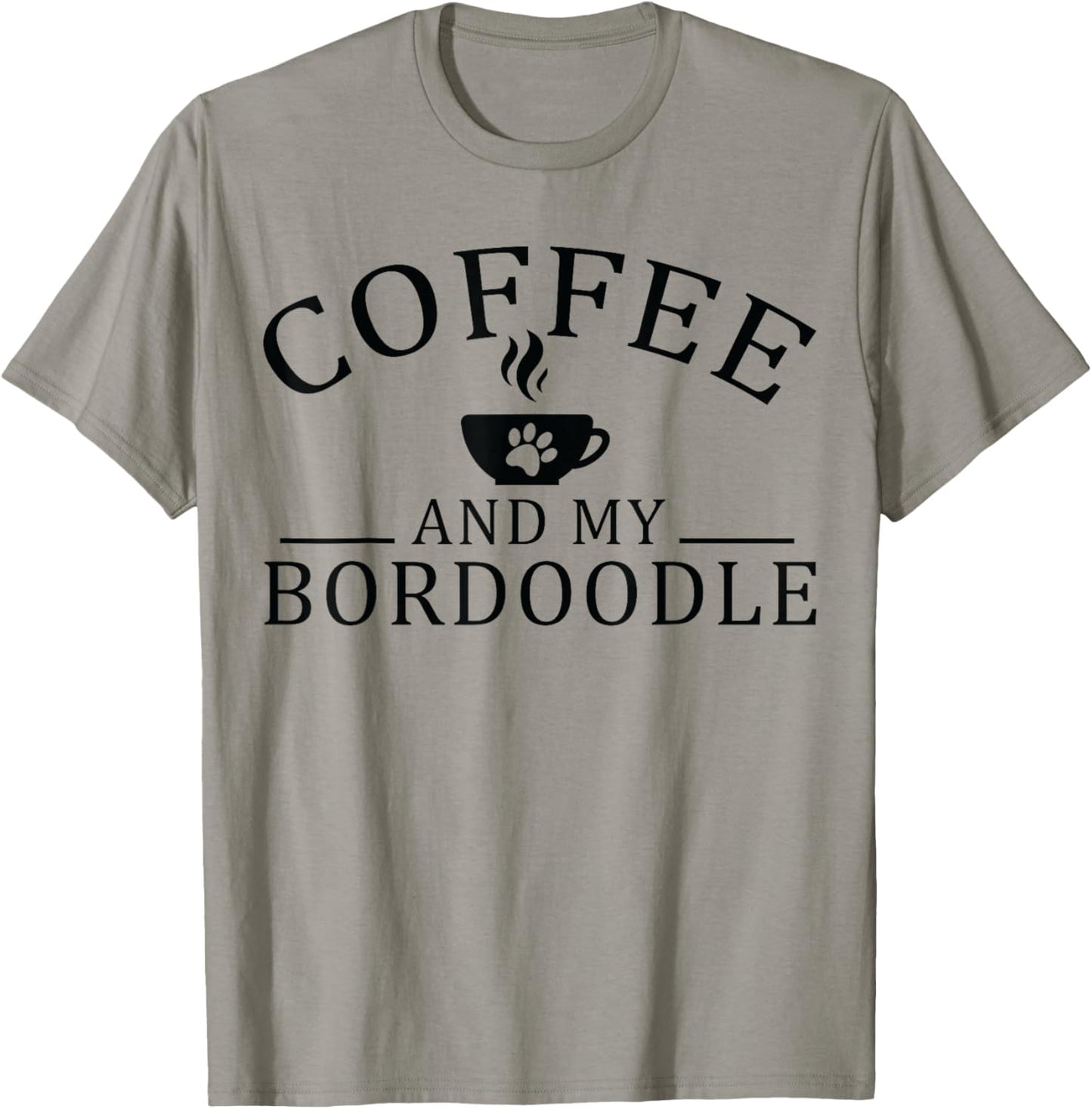 Bordoodle Dog And Coffee Women T-Shirt - T-Shirt | Sand