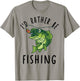 Kid Id Rather Be Fishing Youth Boy Bass Fish Funny Fisherman T-Shirt - T-Shirt | Sand