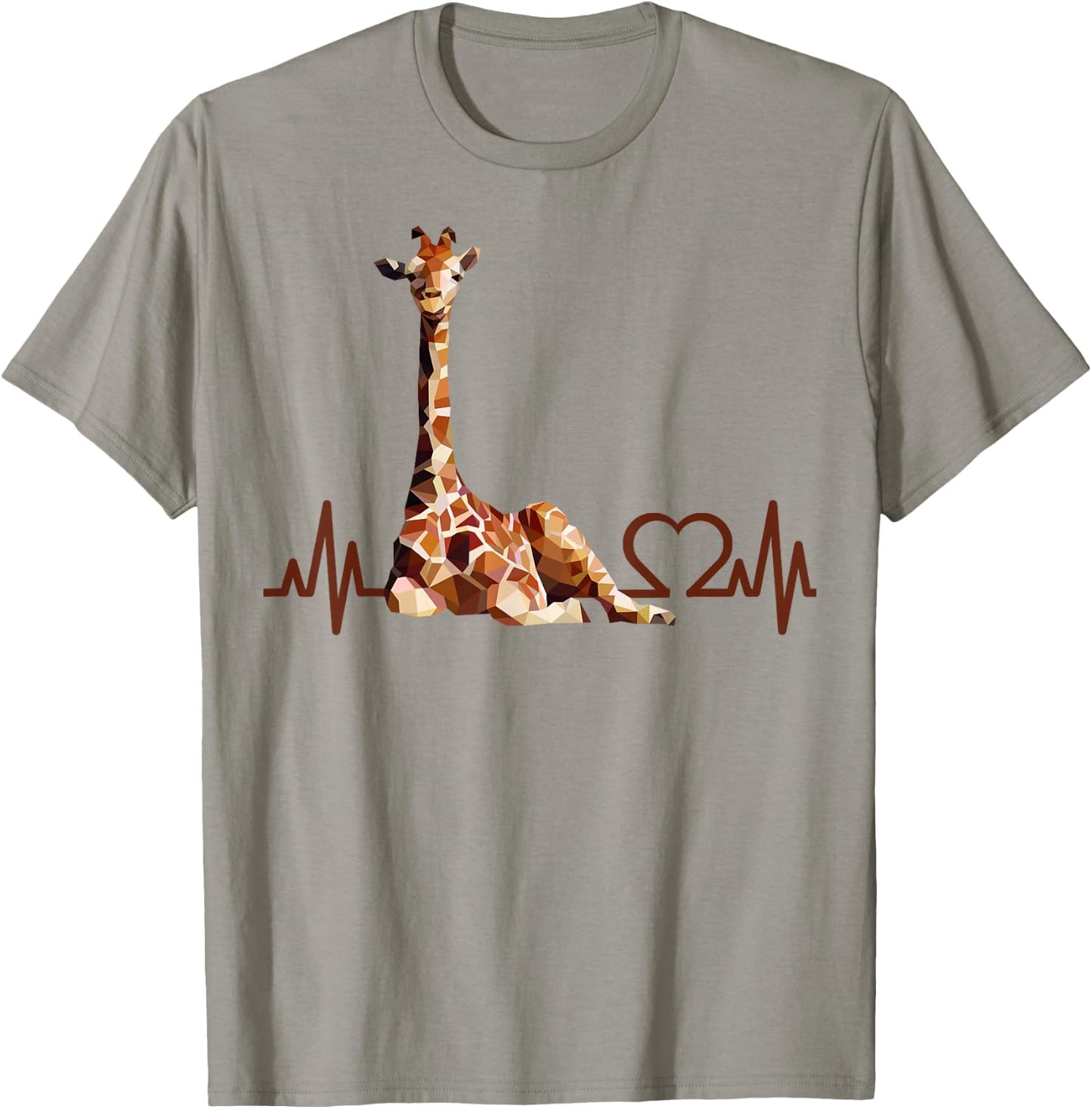 Birthday Giraffe Heartbeat Shirt for Woman Man Kids T-Shirt - T-Shirt | Sand