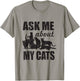 Cute Ask Me About My Cats T-Shirt - T-Shirt | Sand