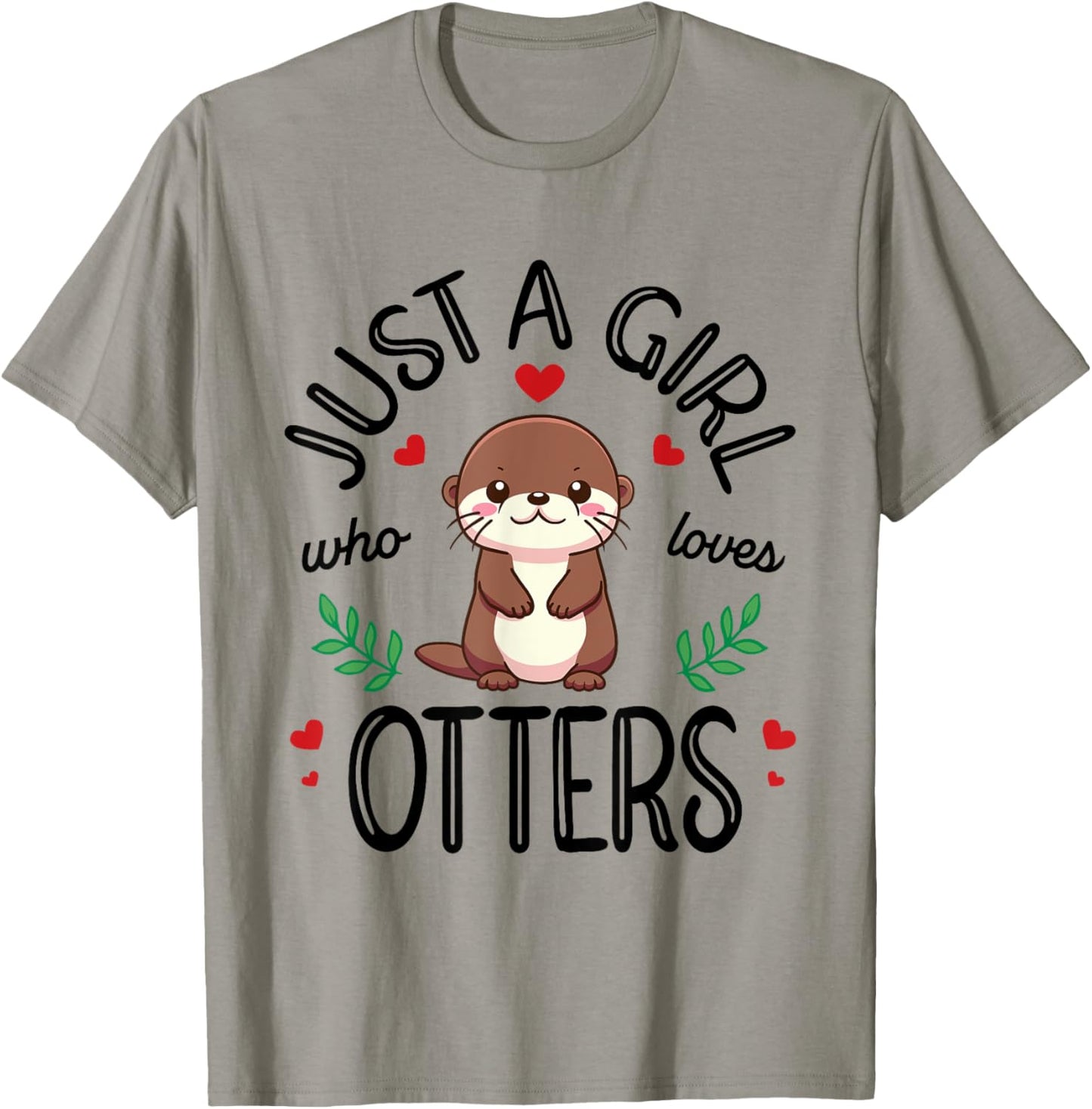 Just A Girl Who Loves Otters Cute Otter Lover T-Shirt - T-Shirt | Sand