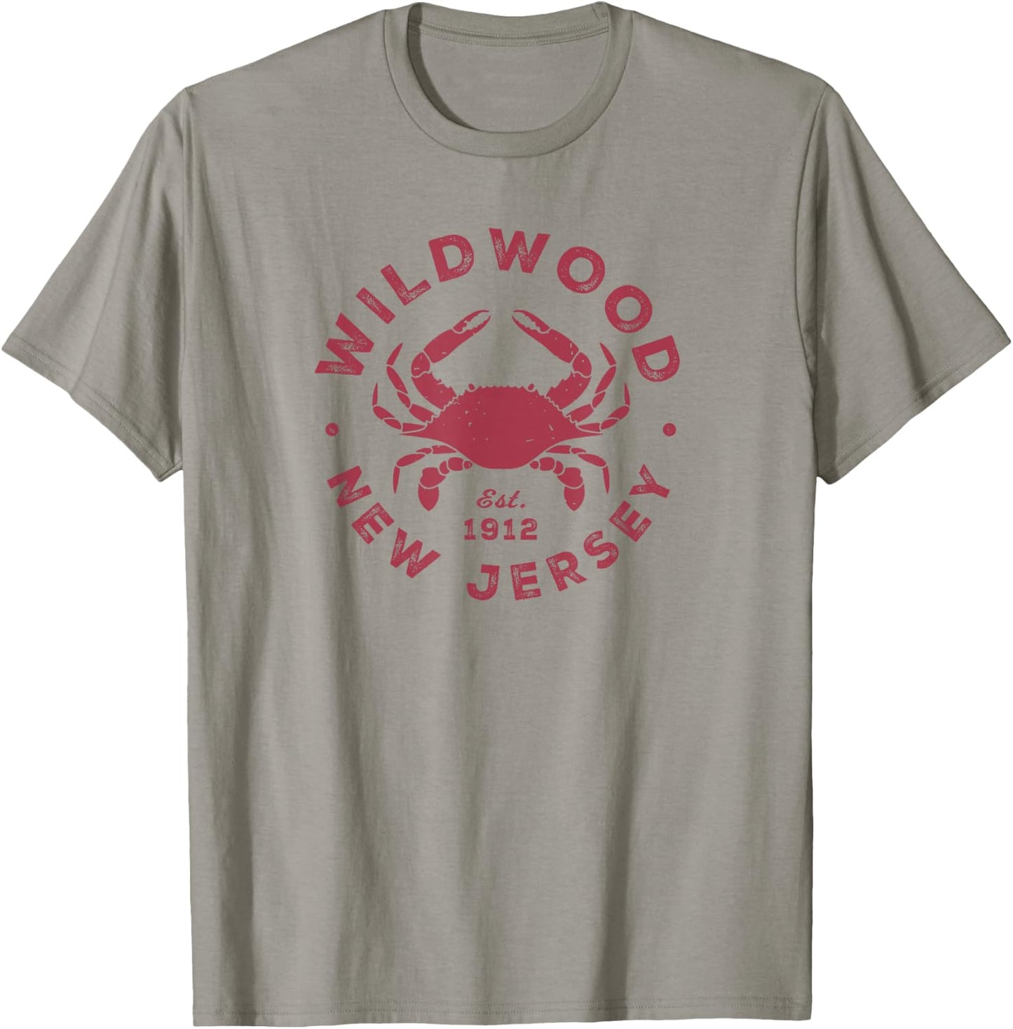 Vintage Wildwood New Jersey Atlantic Crab Beach Souvenir T-Shirt - T-Shirt | Sand