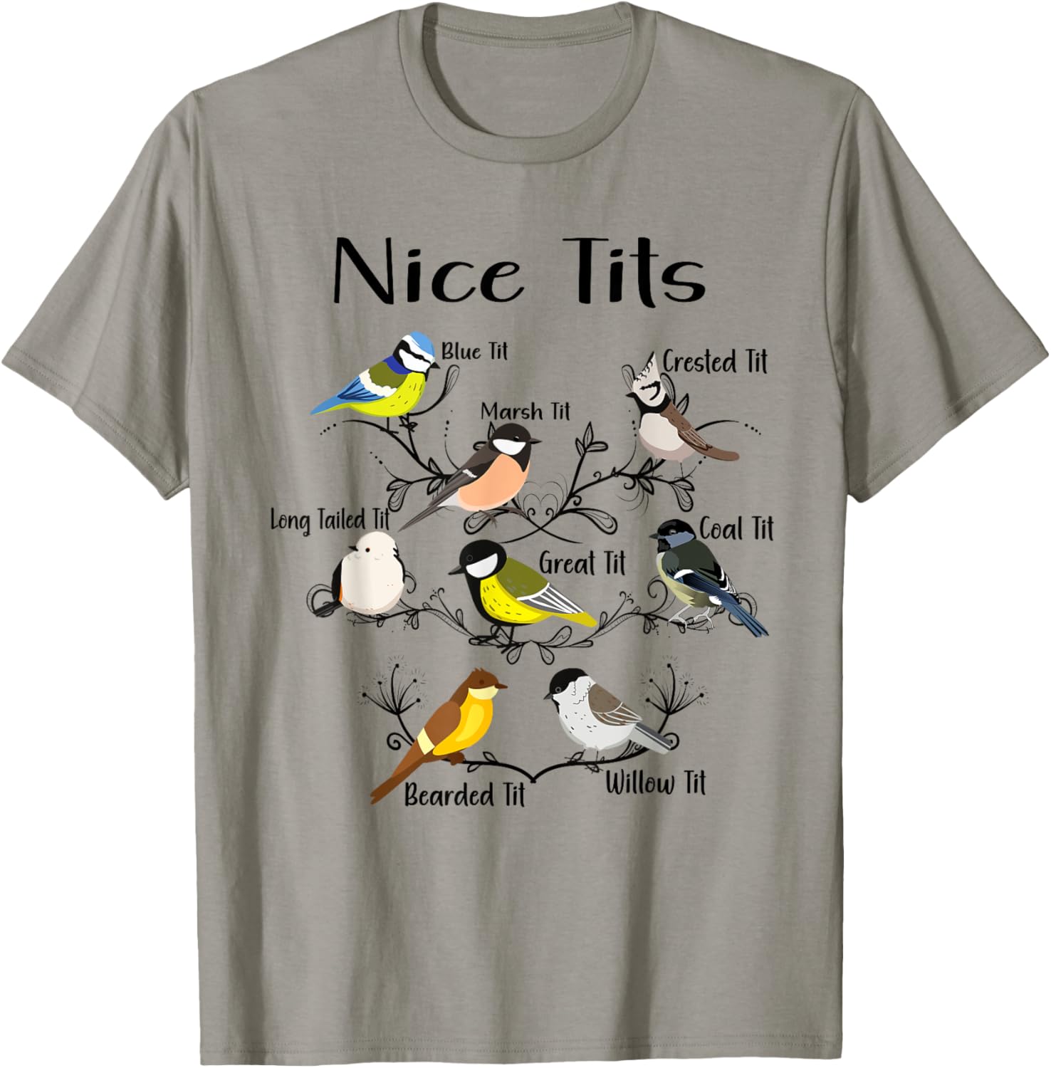Funny Nice Tits Birds Birdwatcher, Bird Watching T-Shirt - T-Shirt | Sand