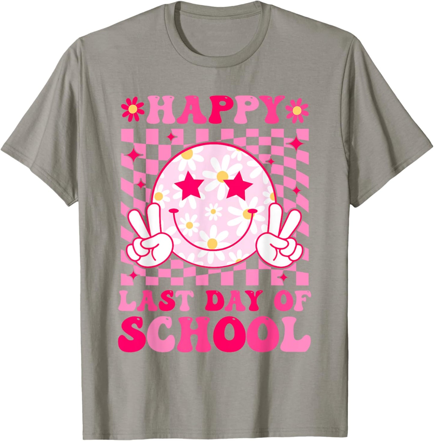 Happy Last Day of School Teacher Boys Girls Kids Graduation T-Shirt - T-Shirt | Sand