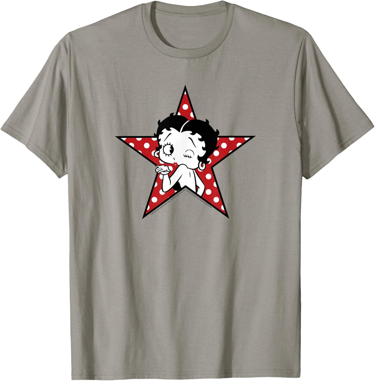 Betty Boop Betty Blowing Kiss Star T-Shirt - T-Shirt | Sand