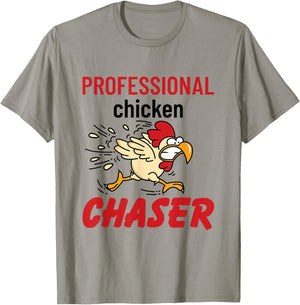 Professional Chicken Chaser Rooster Farming Farm Owner Gifts T-Shirt - T-Shirt | Sand