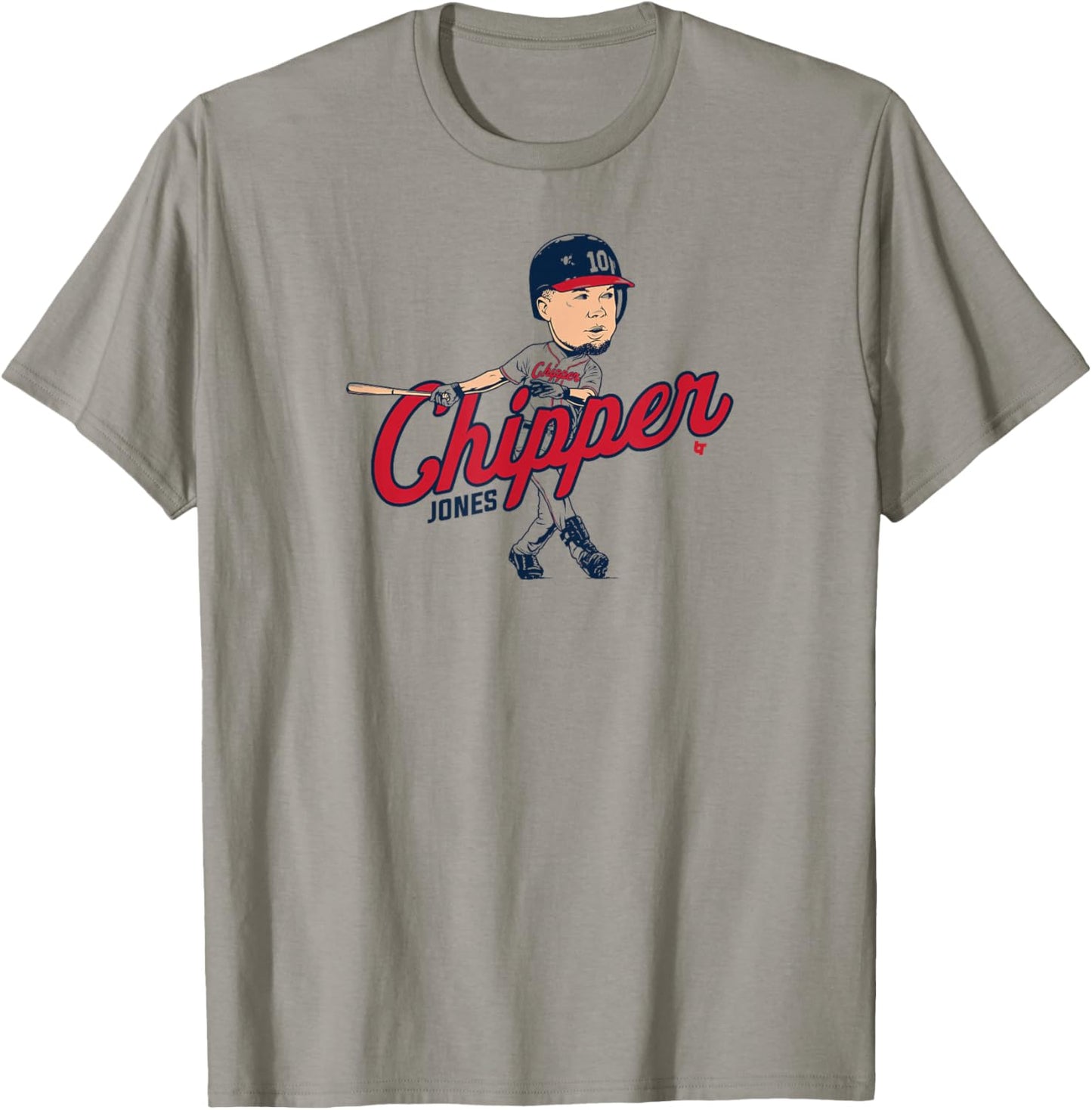 Chipper Jones - Caricature - Atlanta Baseball T-Shirt - T-Shirt | Sand