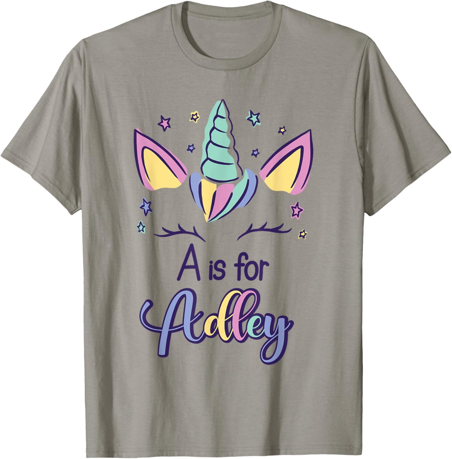 First Name Adley Personalized A Is For Adley T-Shirt - T-Shirt | Sand