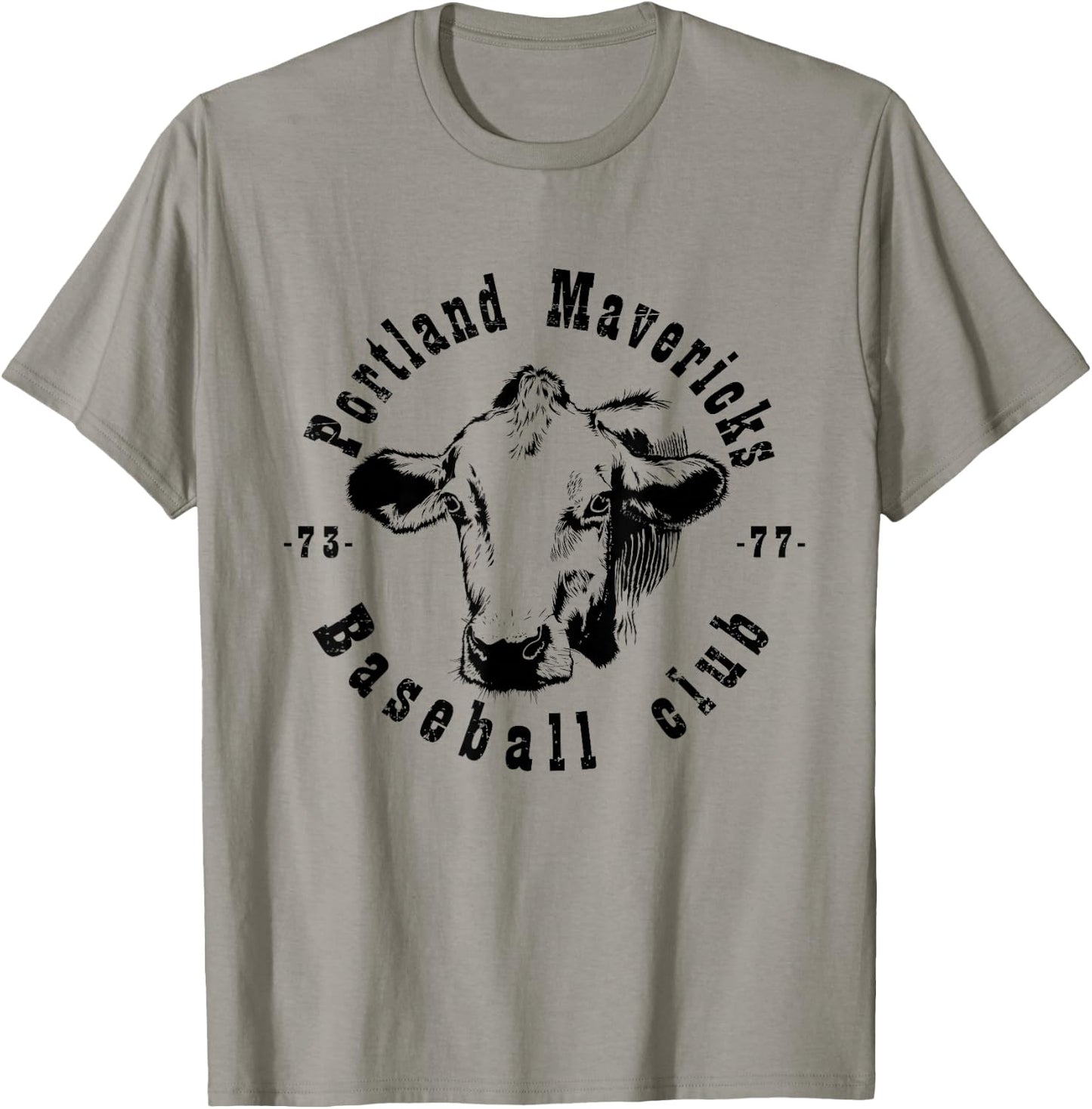 Portland T Shirt Cows Mavericks Baseball Vintage For T-Shirt - T-Shirt | Sand