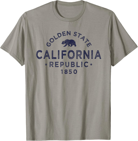 Retro San Francisco California Throwback Vintage Stencil T-Shirt - T-Shirt | Sand