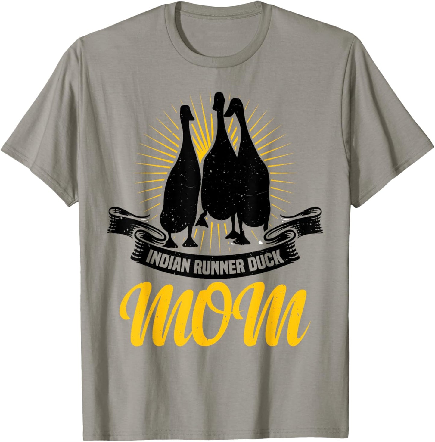 Running Duck Indian Runner Duck Ducklings - White, Small, Short Sleeve, , Classic Fit, Animal Print, Casual Vacation T-Shirt - T-Shirt | Sand