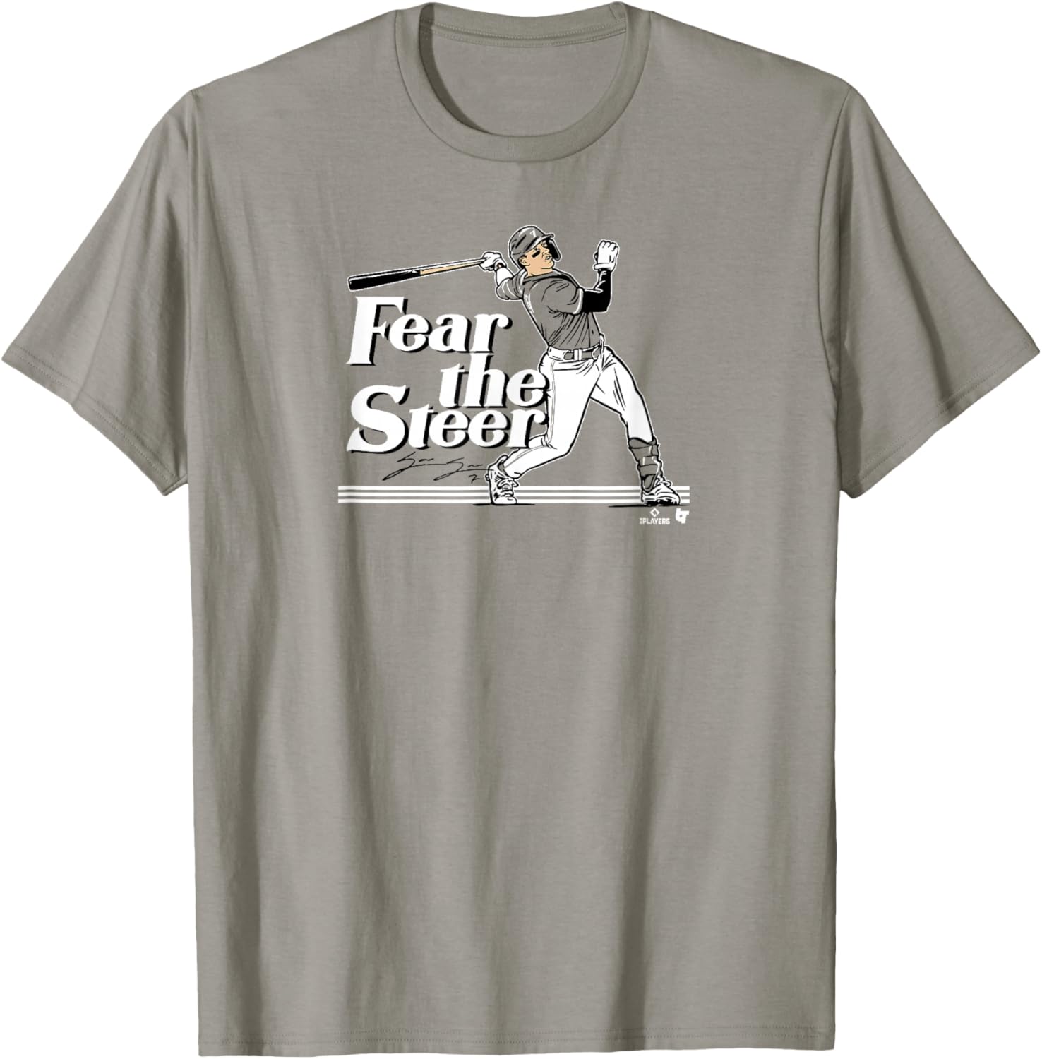 Spencer Steer - Fear the Steer - Cincinnati Baseball T-Shirt - T-Shirt | Sand