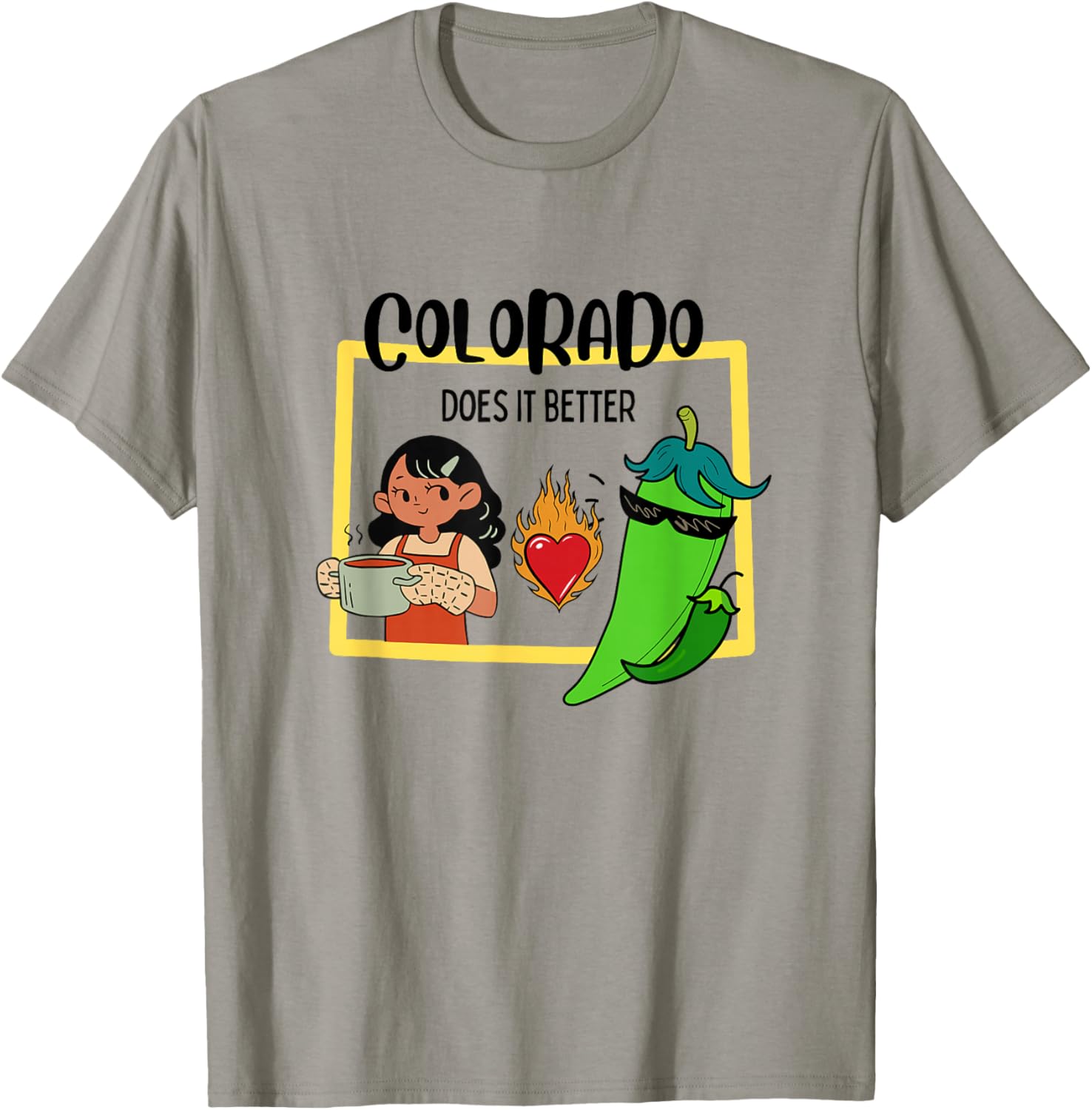 Colorado Green Chili Festival Cookoff, Pueblo Colorado T-Shirt - T-Shirt | Sand