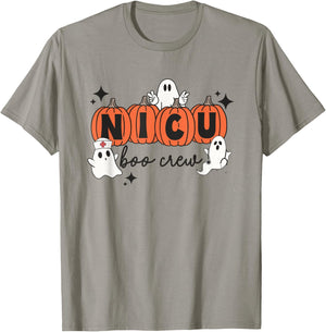 Halloween NICU Boo Crew NICU Nurse Squad Hospital Party T-Shirt - T-Shirt | Sand