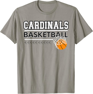 Cardinals School Spirit Sports Basketball School Cardinal T-Shirt - T-Shirt | Sand
