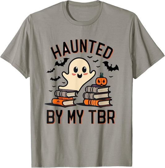 Funny Haunted by My TBR Boo Halloween Book T-Shirt - T-Shirt | Sand