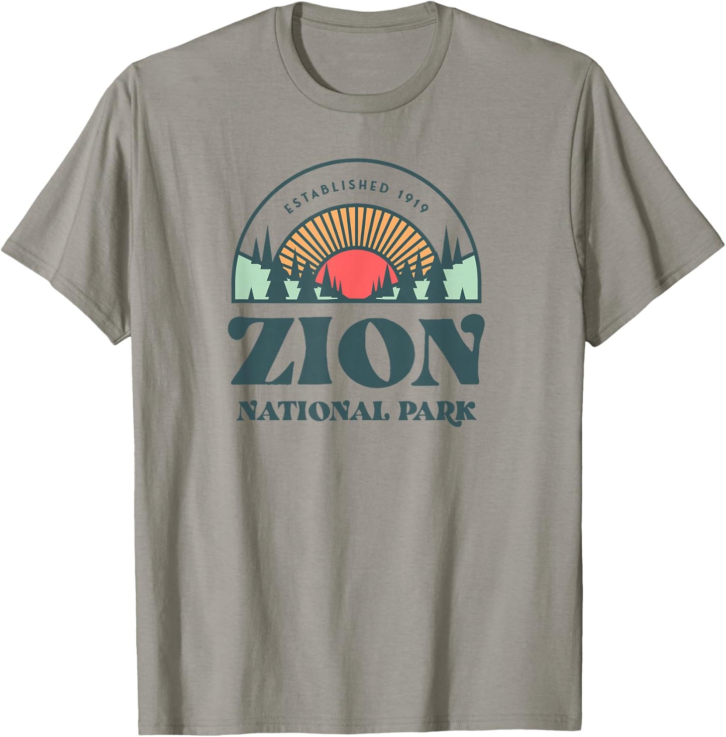Retro Style Utah Zion National Park T-Shirt - T-Shirt | Sand